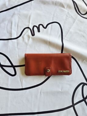 Steve Madden Burnt Orange Leather Snap Wallet